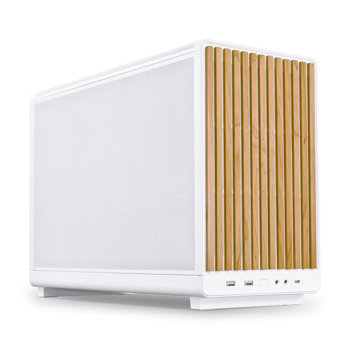 Lian Li A3-mATX Wood Edition Steel Mesh Micro Form Factor Gaming PC Case - White