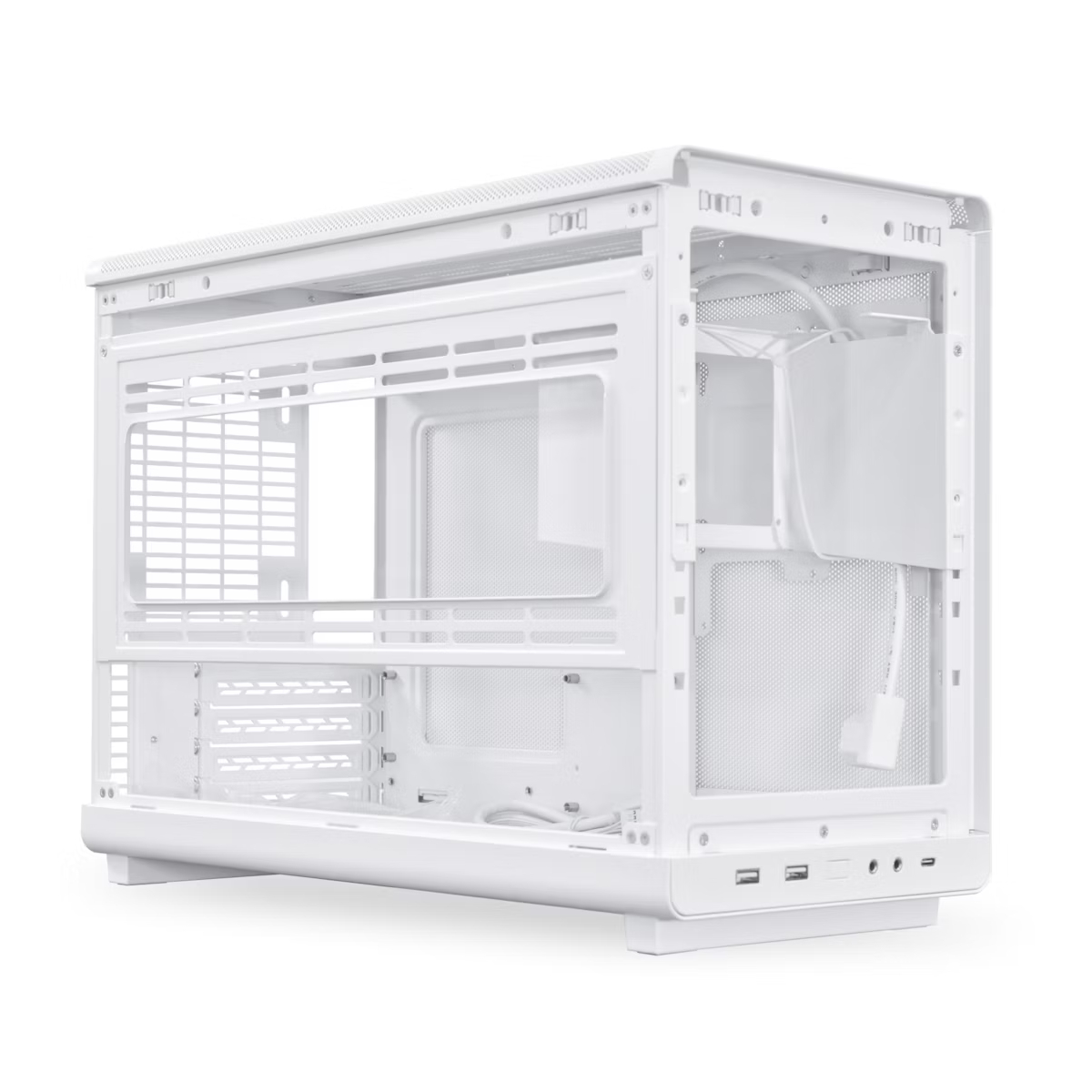 LIAN LI A3-MATX-WD White Micro-ATX Tempered Glass PC Case