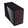 Lian Li A3-mATX Glass Edition Wood Micro Form Factor Gaming PC Case - Black