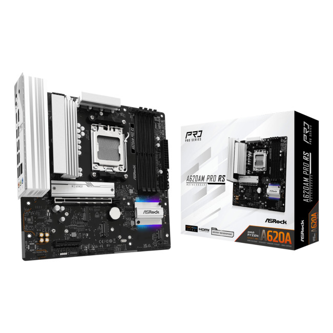 Asrock A620AM PRO RS AMD A620A DDR5 Micro-ATX Socket AM5 Motherboard