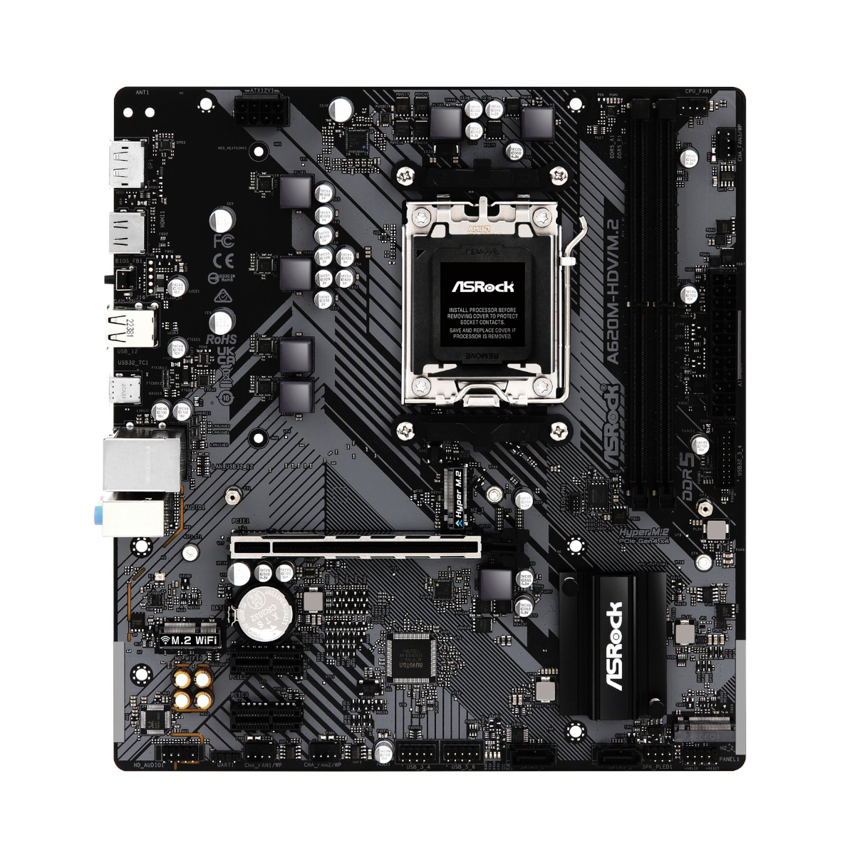 マザーボード ASRock A620M-HDV/M.2+ AMD Ryzen 5 7500F Asrock A620M-HDV/M.2 AMD A620 AM5 Micro ATX Motherboard