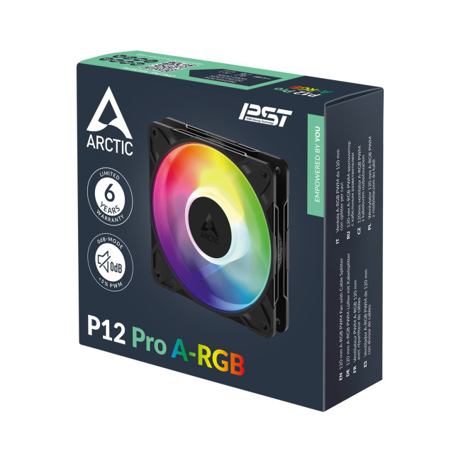 Arctic P12 Pro A-RGB High Static Pressure 120mm PWM Fan - Black
