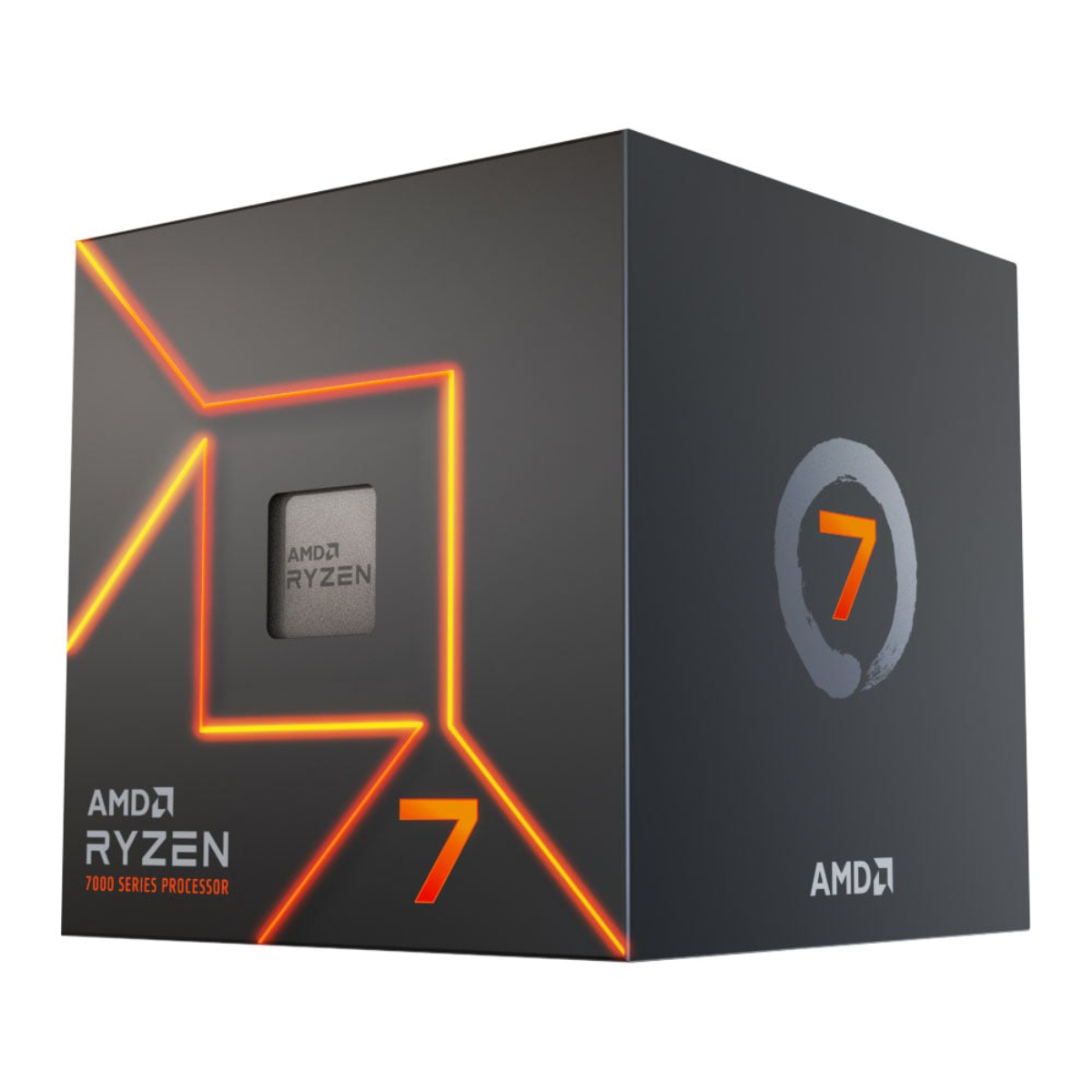 AMD Ryzen 7 7700 Socket AM5 Processor with Wraith PRISM Active Fan Air RGB LEDs Cooler