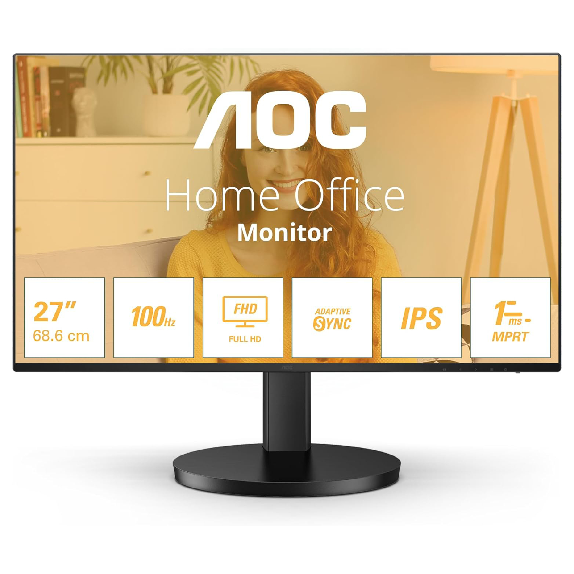 Aoc Refurbished 27B3cf2 27" Full Hd 100Hz Ips Hdmi Height Adjustable Monitor With Speakers