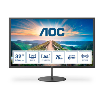 AOC V4 Q32V4 31.5" 2K Quad HD IPS LED 75 Hz 4 ms HDMI Monitor with Speakers
