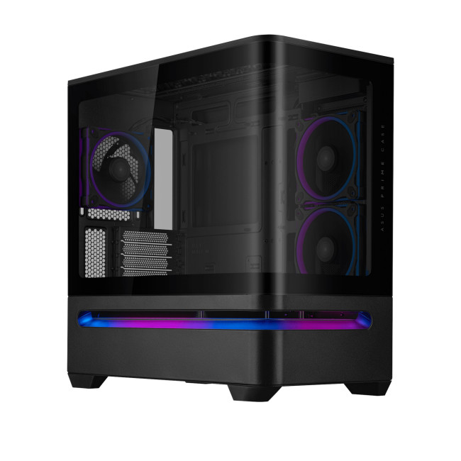 Refurbished ASUS Prime AP202 ARGB Tempered Glass Micro ATX Gaming Case - Black