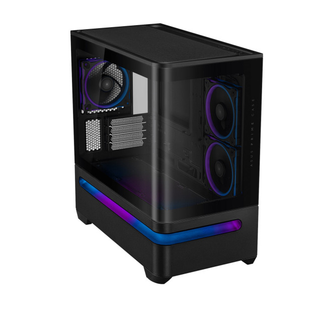 Refurbished ASUS Prime AP202 ARGB Tempered Glass Micro ATX Gaming Case - Black