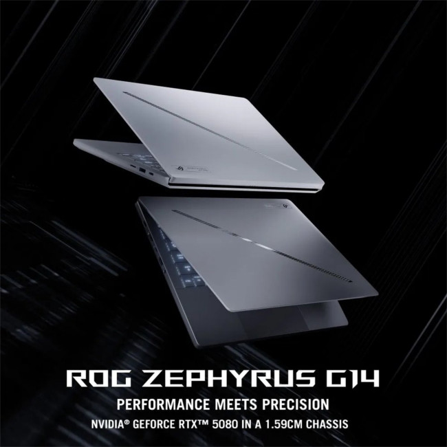 ASUS ROG Zephyrus GA403WW-QS075W AMD Ryzen AI 9 HX 370 32GB RAM 2TB SSD RTX 5080 14" WQXGA+ Windows 11 Home Gaming Laptop