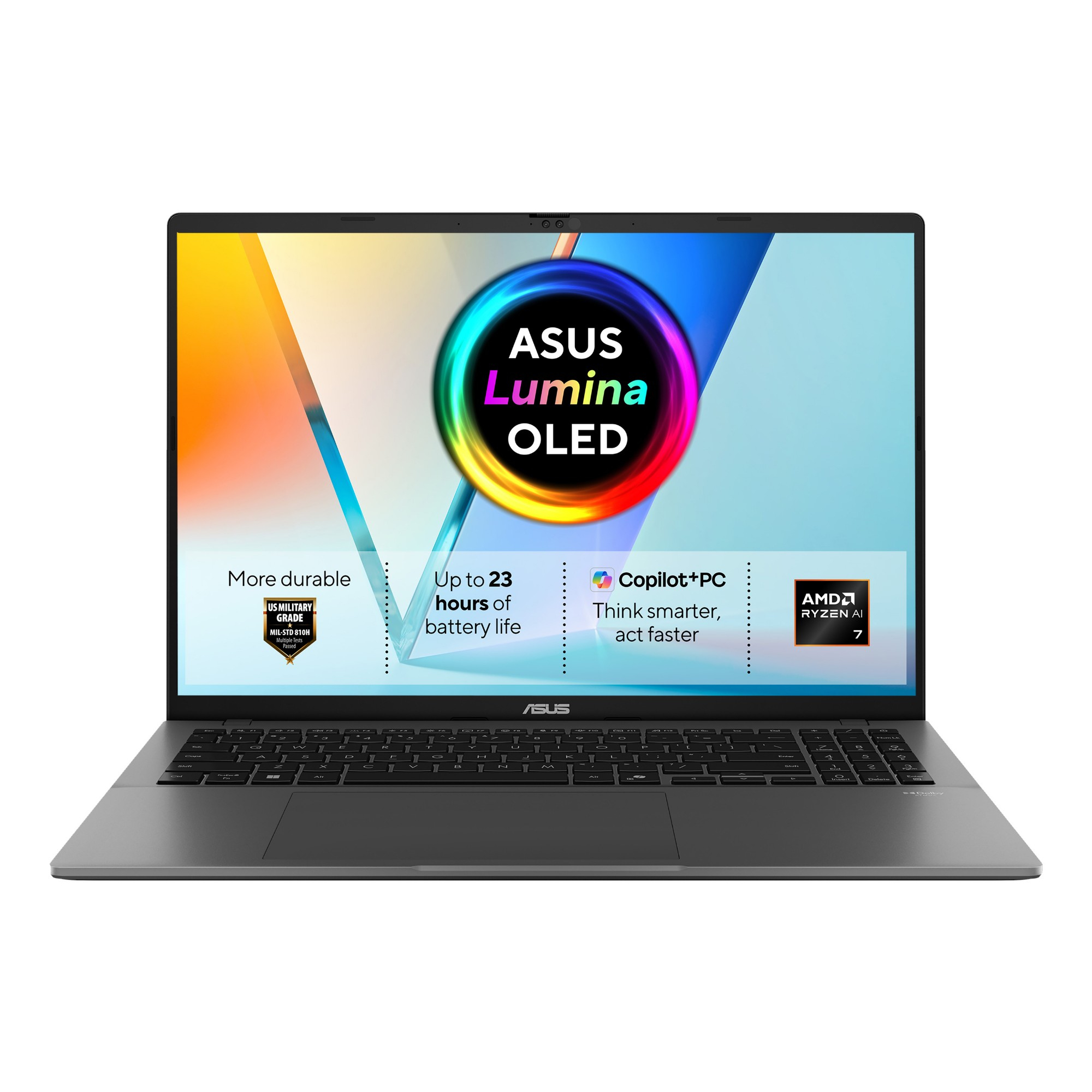 ASUS Vivobook S16 M3607GA-SH011W AMD Ryzen AI 7 16GB RAM 512GB SSD 16" Windows 11 Home Copilot+ Laptop