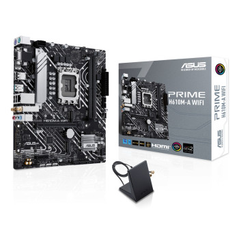 ASUS PRIME H610M-A WIFI Intel H610 LGA 1700 micro ATX Motherboard Aura Sync - 90MB1G00-M0EAY0