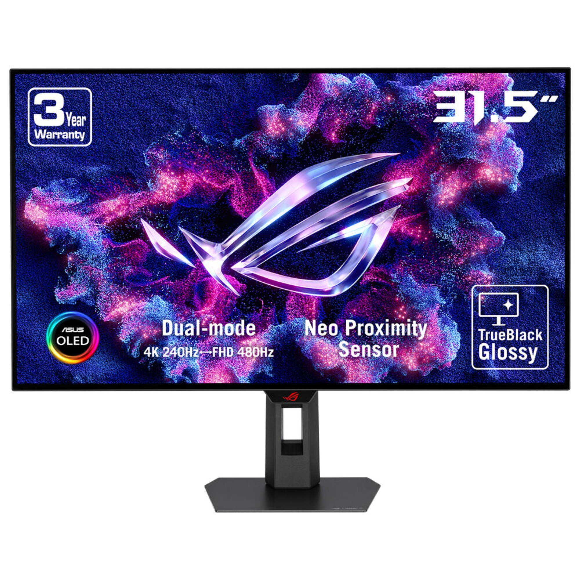 ASUS ROG Strix XG32UCWMG 32" OLED 4K UHD 480Hz USB-C Neo Proximity Sensor Height Adjustable Glossy Gaming Monitor