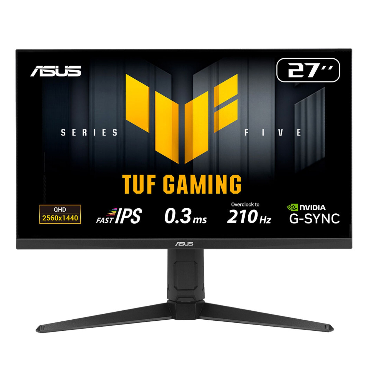 ASUS TUF Gaming Series 5 27" Quad HD Fast IPS 210Hz 0.3ms Height Adjustable Gaming Monitor with Speakers