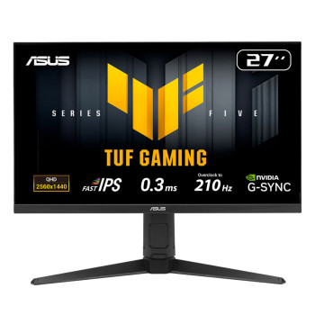 ASUS TUF Gaming Series 5 27" Quad HD Fast IPS 210Hz 0.3ms Height Adjustable Gaming Monitor with Speakers