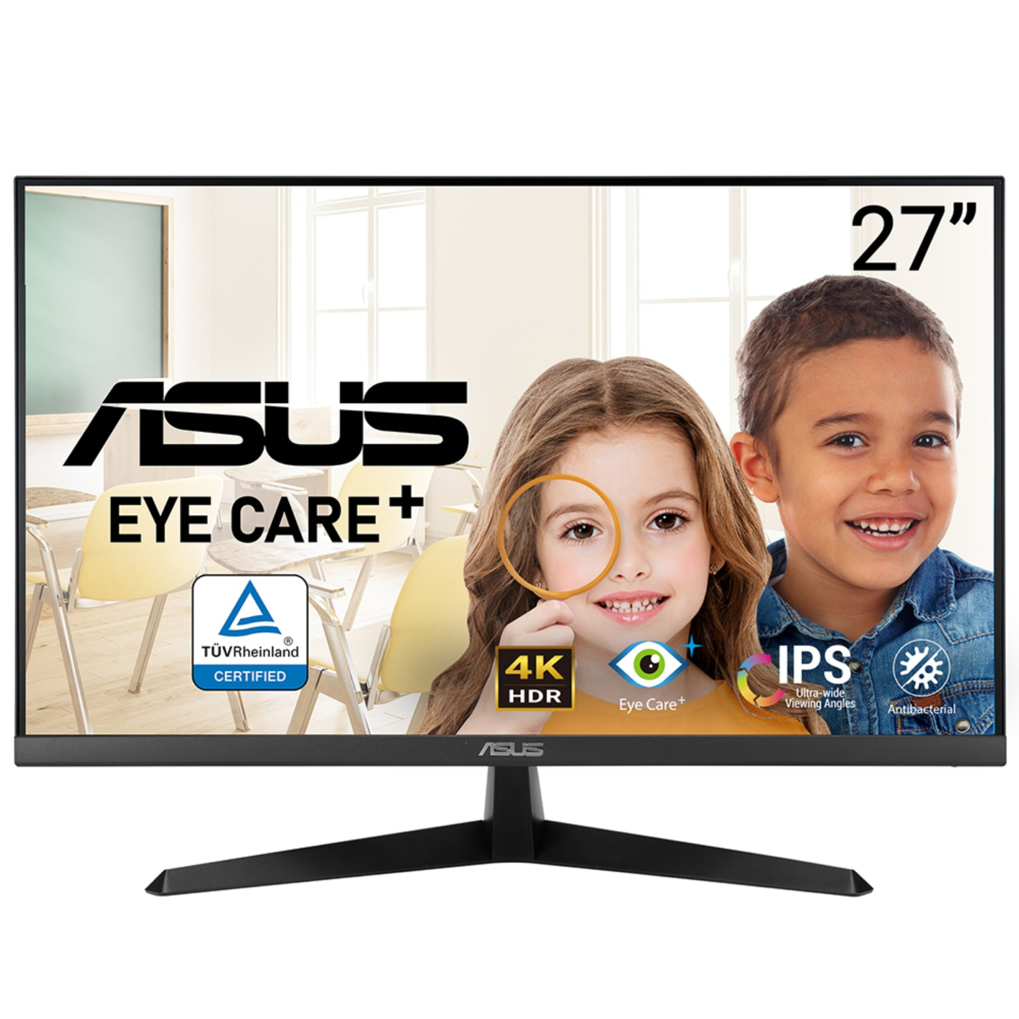 ASUS VY27UQ 27" 4K Ultra HD IPS LED 60Hz 5ms HDR10 Adaptive-Sync Eye-Care Monitor with Speakers