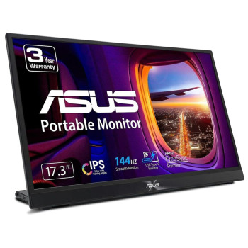ASUS ZenScreen MB17AHG 17" IPS FHD 144Hz USB-C Portable Monitor - Black