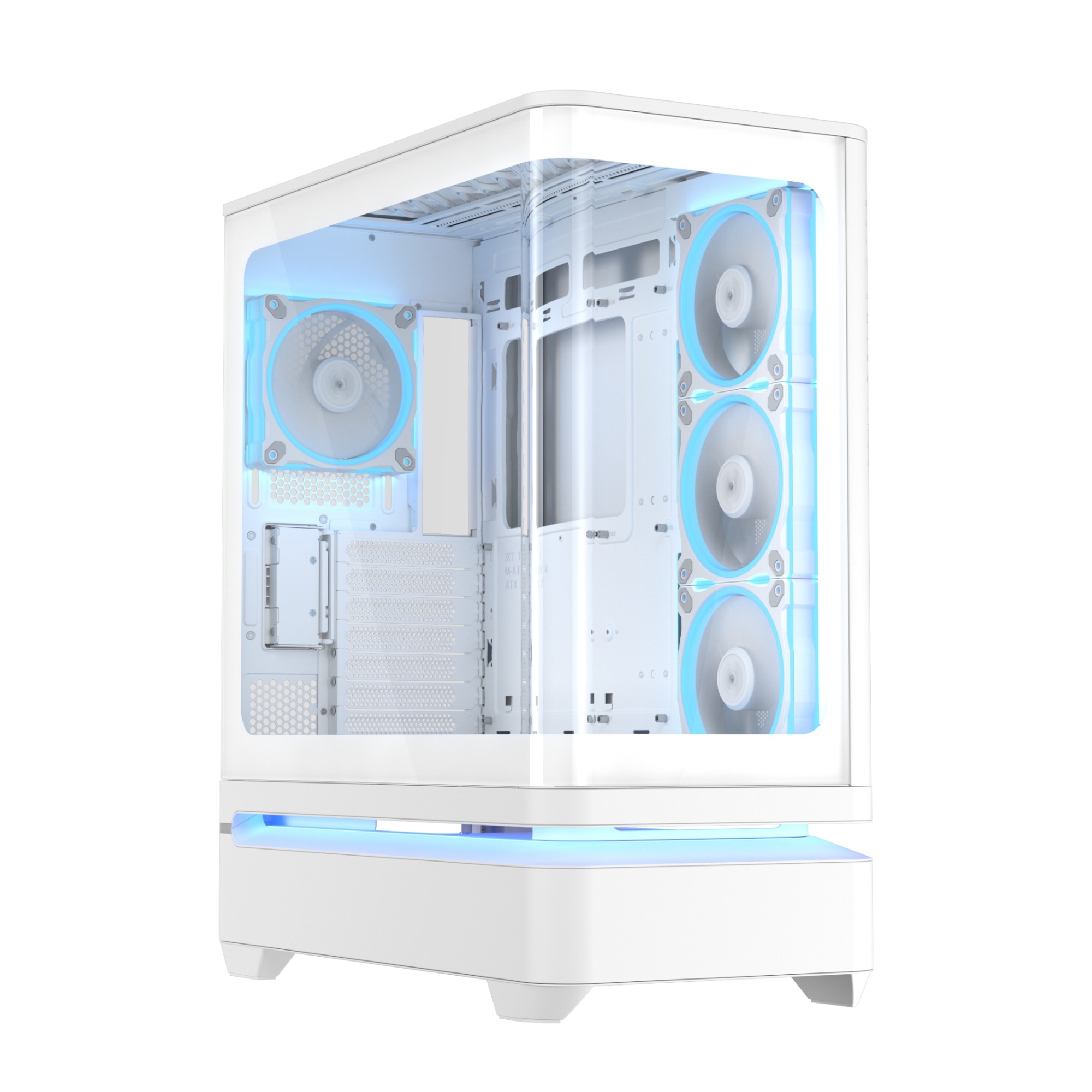 ASUS Prime AP304 ARGB Tempered Glass Mid-Tower Gaming PC Case - White
