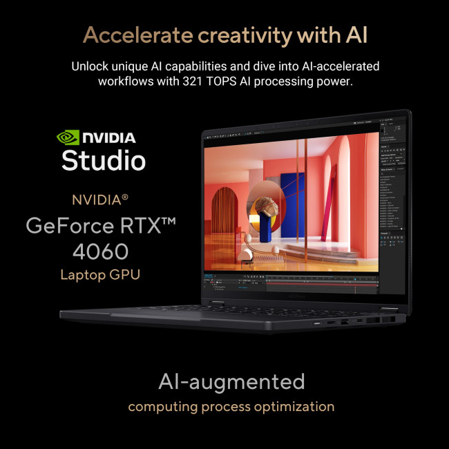 Refurbished ASUS ProArt PX13 AMD Ryzen AI 9 HX 370 24GB RAM 1TB SSD 13.3" RTX 4060 Touchscreen Windows 11 Home Laptop