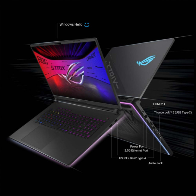 ASUS ROG Strix SCAR G835LX-SA009W Intel Core Ultra 9 275HX 64GB RAM 2TB SSD Geforce RTX 5090 18" WQXGA Windows 11 Home Gaming Laptop