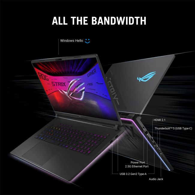 ASUS ROG Strix SCAR G835LX-SA009W Intel Core Ultra 9 275HX 64GB RAM 2TB SSD Geforce RTX 5090 18" WQXGA Windows 11 Home Gaming Laptop