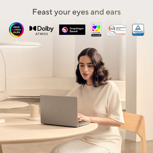 ASUS ZenBook A14 UX3407QA-QD244W laptop Snapdragon X X126100 16GB RAM 1TB SSD 14" Windows 11 Home Laptop