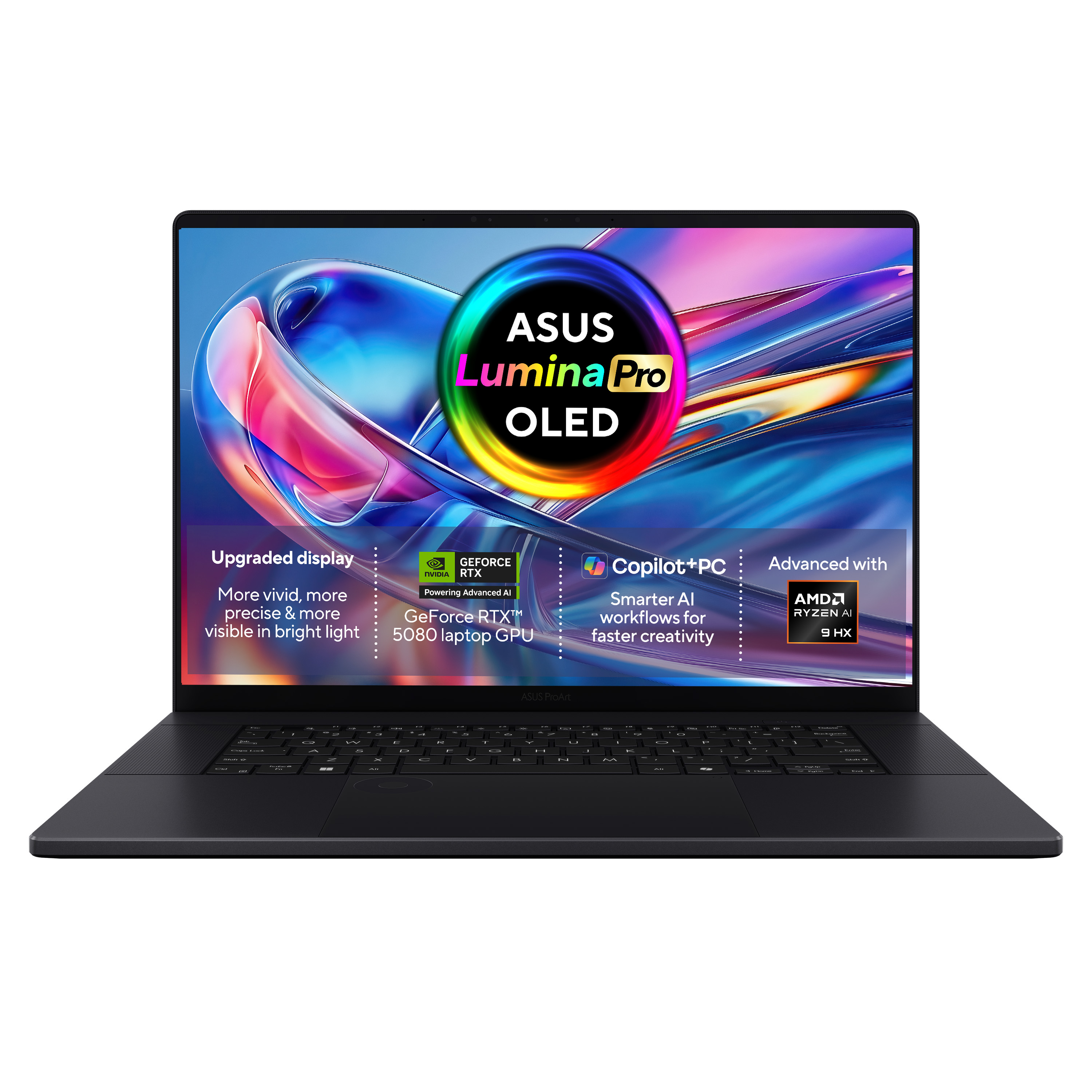 Refurbished ASUS ProArt 16 H7606WW AMD Ryzen AI 9 HX 370 64GB RAM 2TB SSD RTX 5080 16" Touchscreen 120Hz Windows 11 Home Copilot+ Laptop