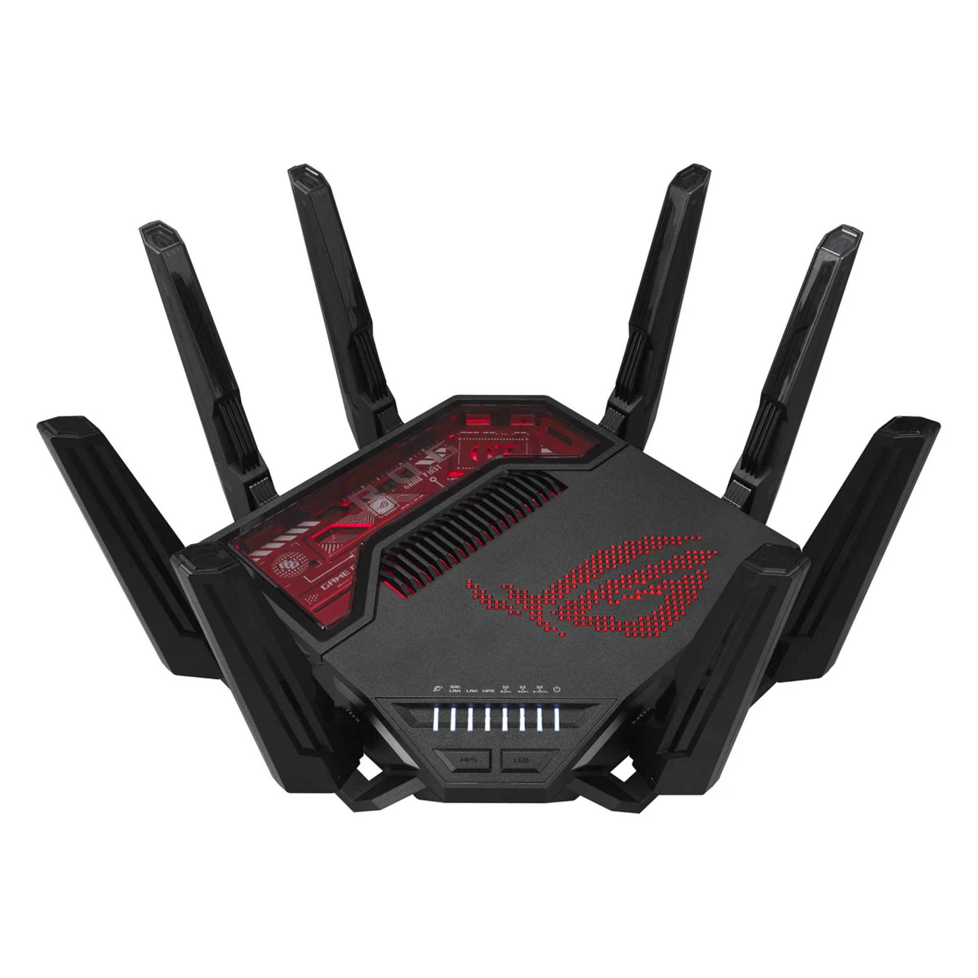 Asus Black Rog Rapture Be19000 Tri-Band Wi-Fi 7 20 Gigabit Ethernet Gaming Router
