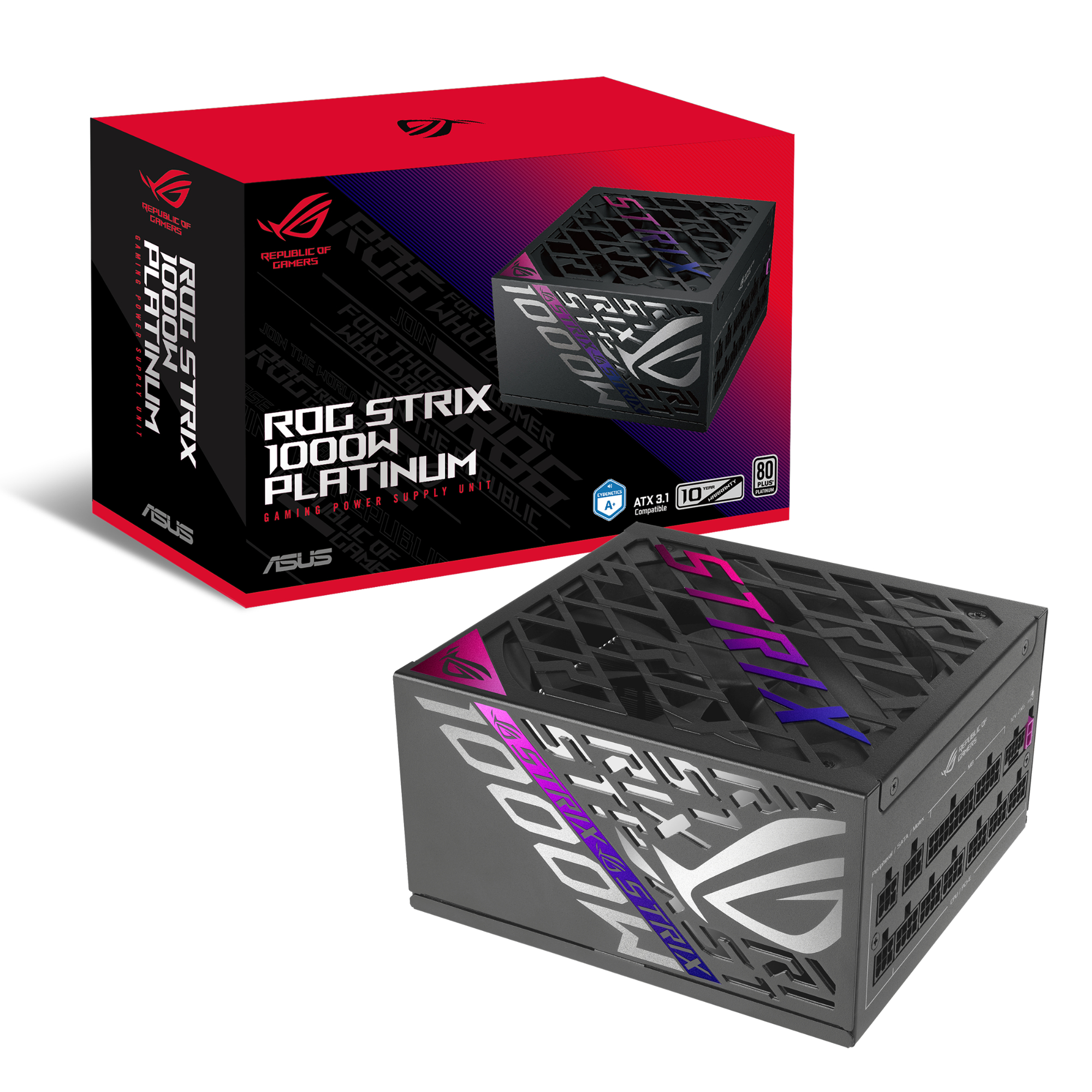 ASUS ROG Strix 1000W 80 PLUS Platinum ATX 3.1 Fully Modular PSU Power Supply