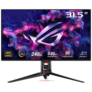 Refurbished ASUS ROG Swift 31.5" 4K UHD QD-OLED 240Hz 0.03ms HDMI Height Adjustable Gaming Monitor