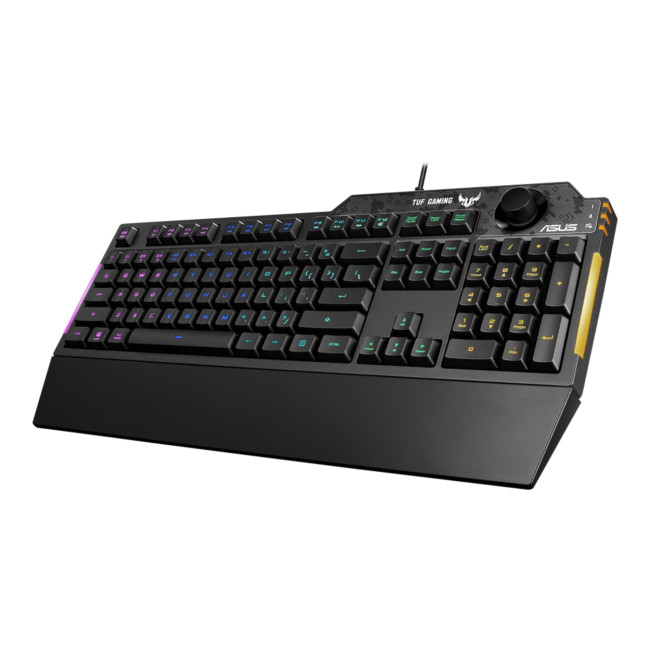 ASUS TUF Gaming K1 RGB Keyboard Spill Resistant USB Black