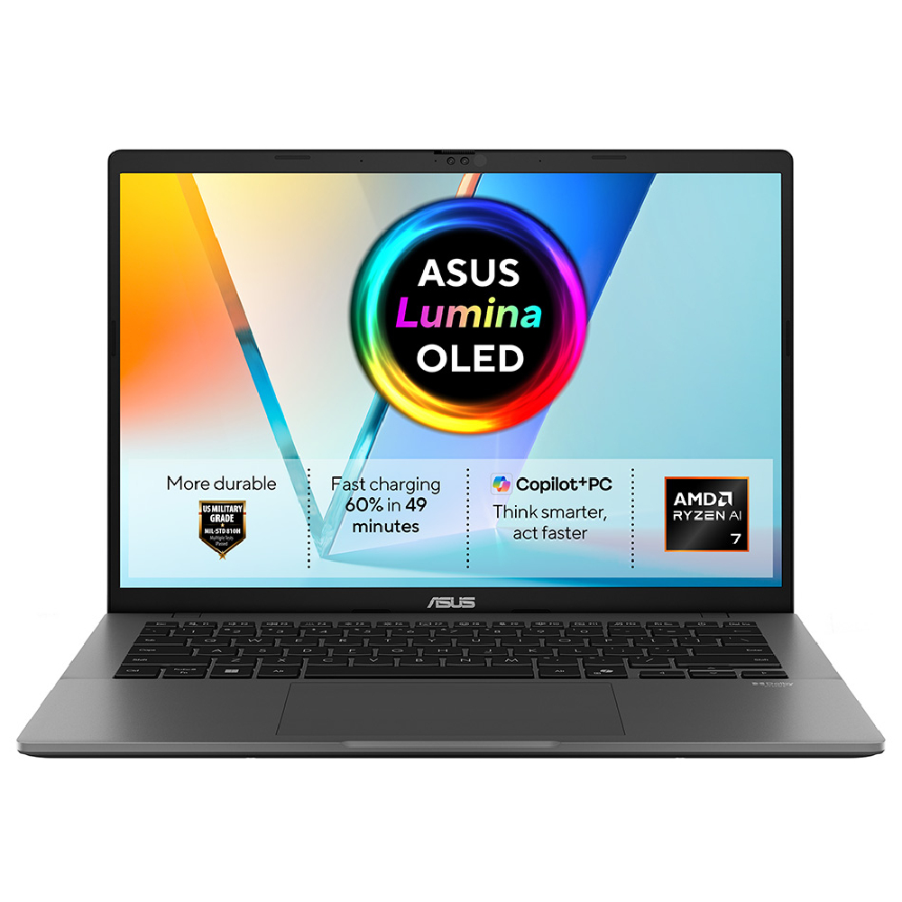 Refurbished ASUS Vivobook S14 M3407GA AMD Ryzen AI 7 445 32GB RAM 1TB SSD 14" Windows 11 Home Copilot+ Laptop