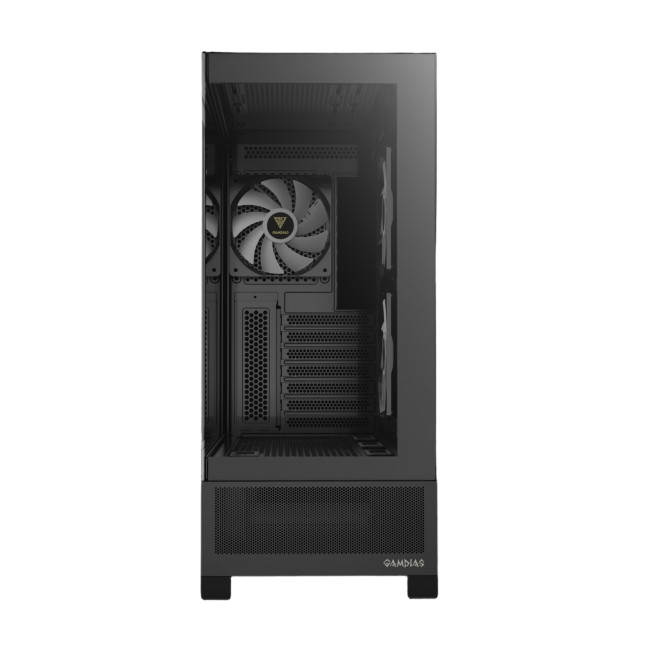 Gamdias ATLAS M1 Mid Tower ATX Gaming PC Case with 3 x RGB Fans - Black