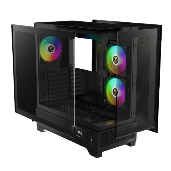 Gamdias ATLAS M1 Mid Tower ATX Gaming PC Case with 3 x RGB Fans - Black