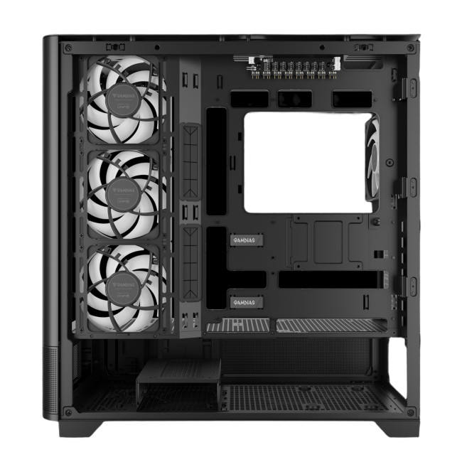 Gamdias ATLAS P2 CG Mid Tower ATX Gaming PC Case with 4 x RGB Fans - Black