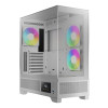 Gamdias ATLAS M1 WH Mid Tower ATX Gaming PC Case with 3 x RGB Fans - White