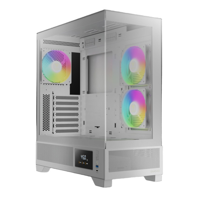 Gamdias ATLAS M1 WH Mid Tower ATX Gaming PC Case with 3 x RGB Fans - White