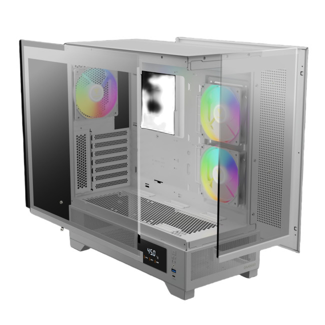 Gamdias ATLAS M1 WH Mid Tower ATX Gaming PC Case with 3 x RGB Fans - White