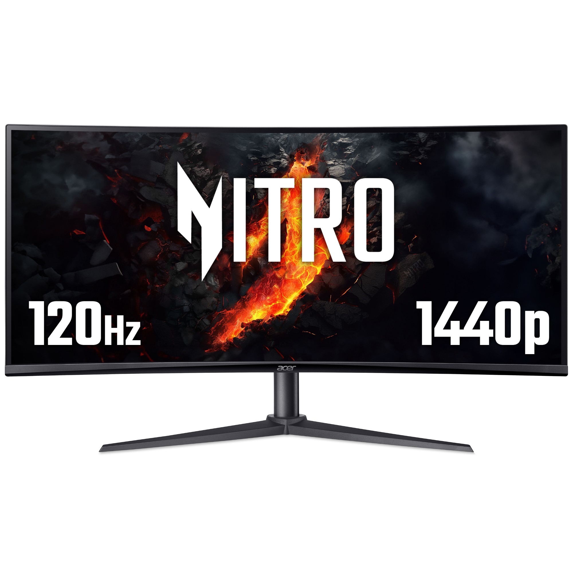Acer NITRO XZ0 XZ340CURJ0 34" Ultrawide Quad HD VA 120Hz 1ms Height Adjustable Curved Gaming Monitor with Speakers