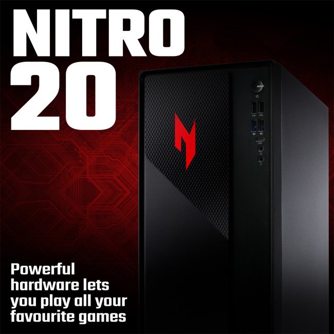 Acer Nitro N20 Intel Core i5-13420H 16GB RAM 512GB SSD RTX 3050 Windows 11 Home Gaming Desktop PC