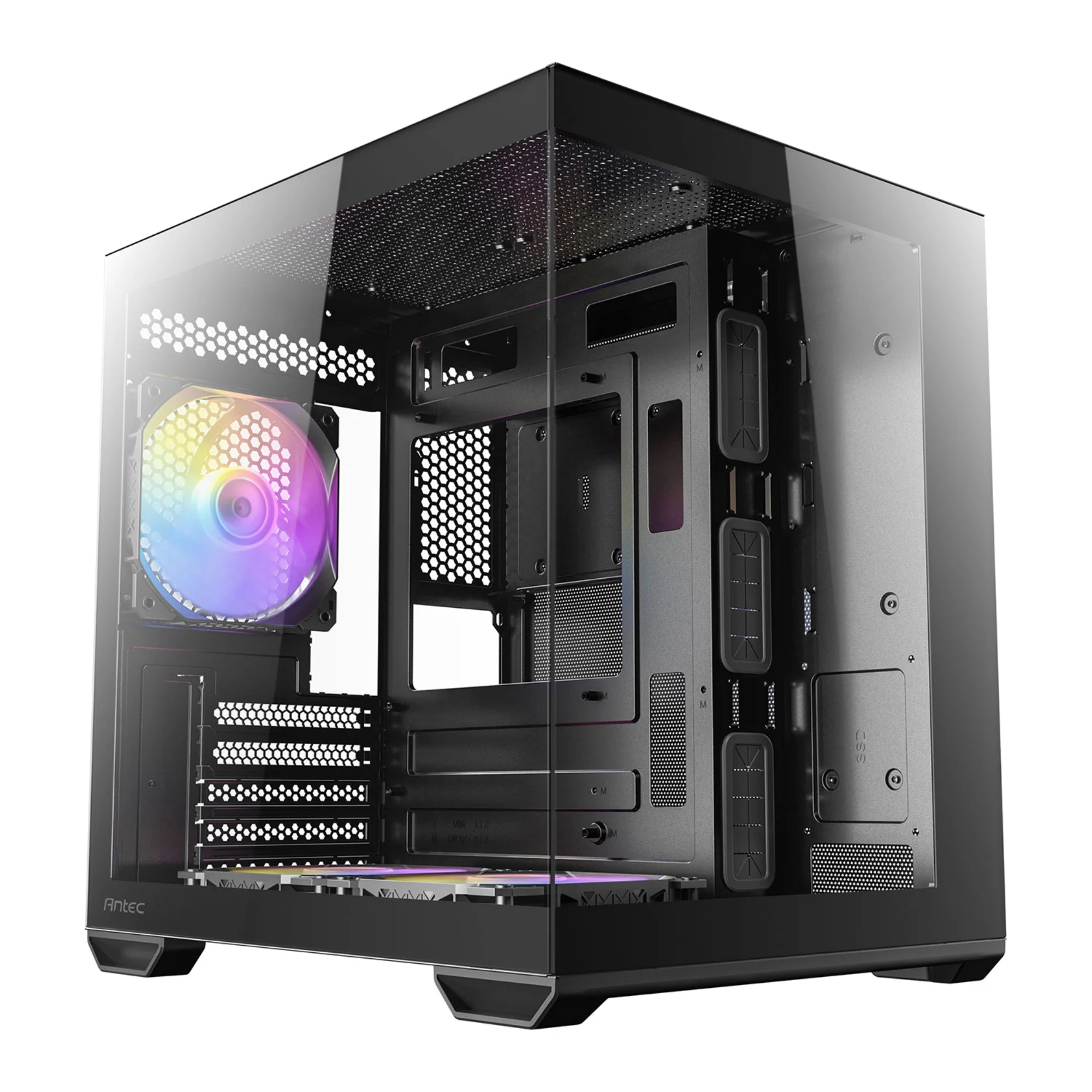 Antec Black Cx60m Argb Tempered Glass Mini Tower Gaming Pc Case