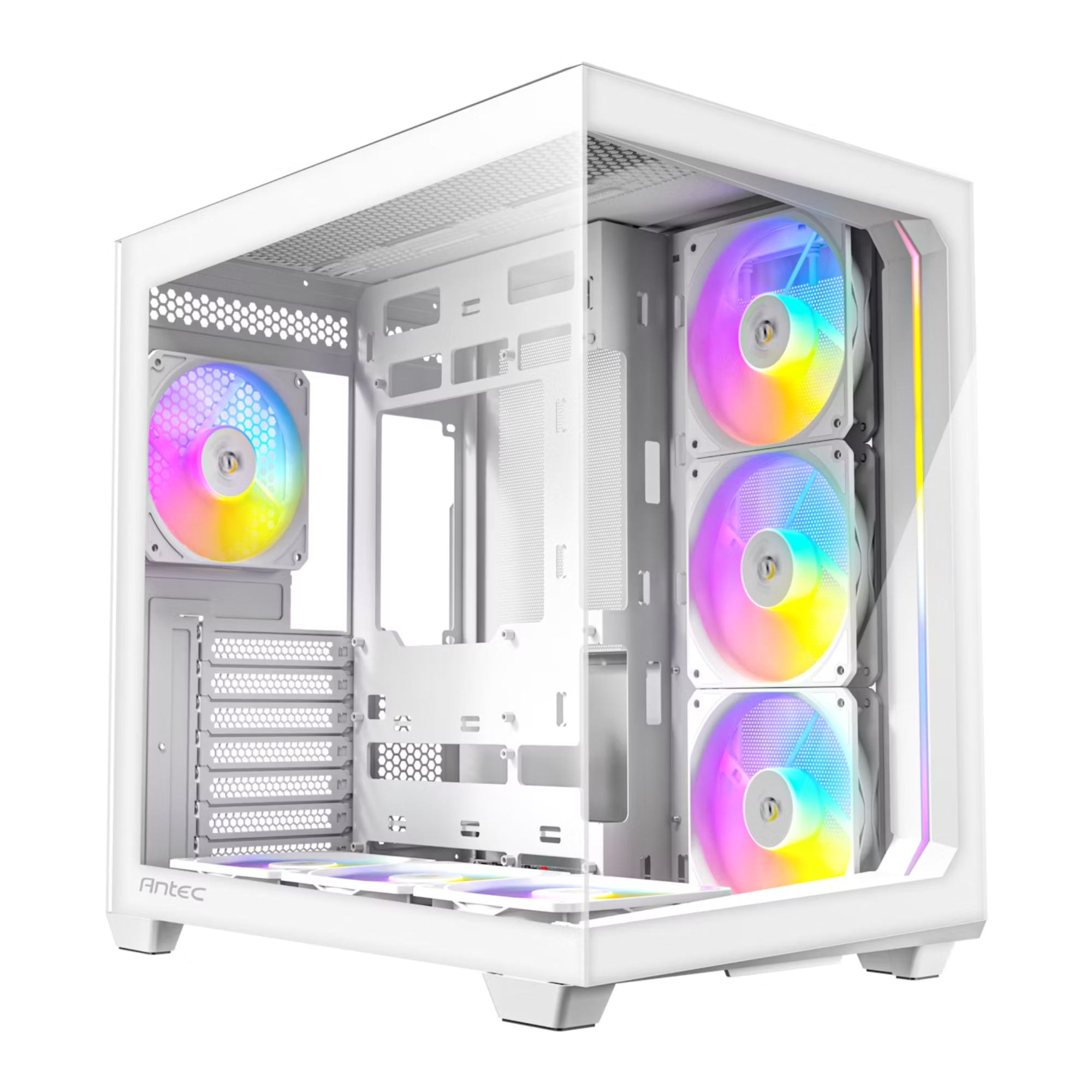 Antec C5 ARGB Tempered Glass Mid Tower Gaming PC Case - White