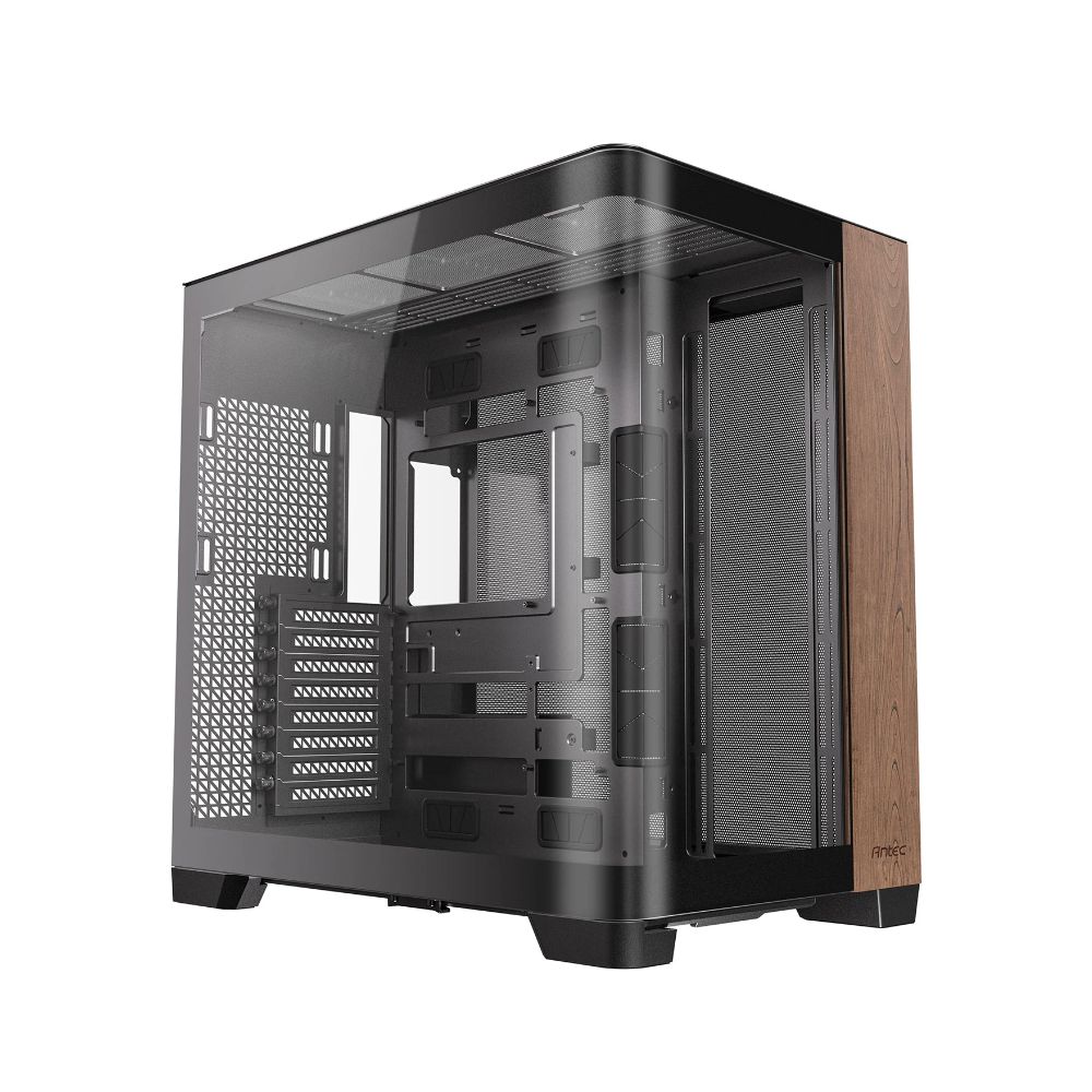 Antec C8 Curve Wood Tempered Glass Full Tower Gaming PC Case - Black