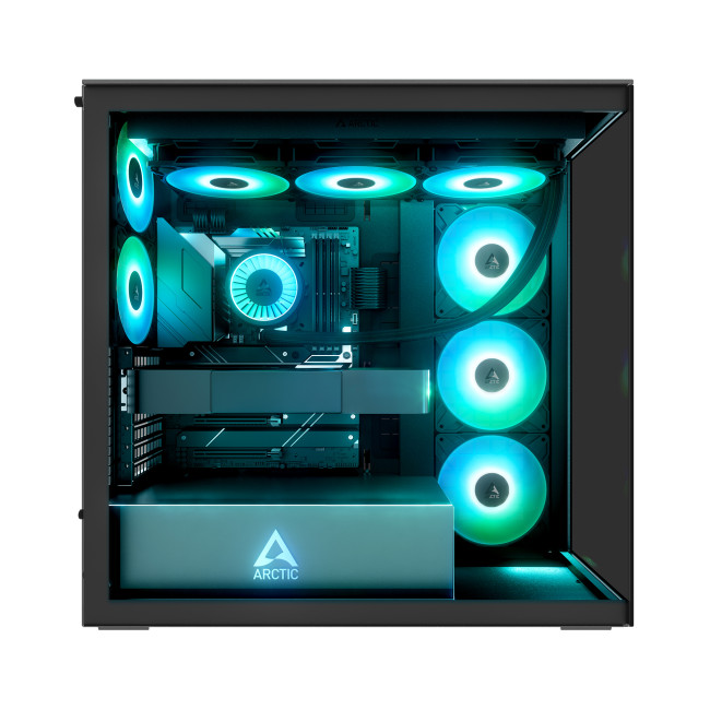 Arctic Xtender ARGB Mirror Tempered Glass Mid Tower PC Case - Black