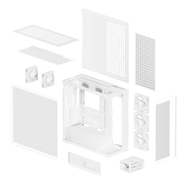 Arctic Xtender ARGB Tempered Glass Mid Tower PC Case -White