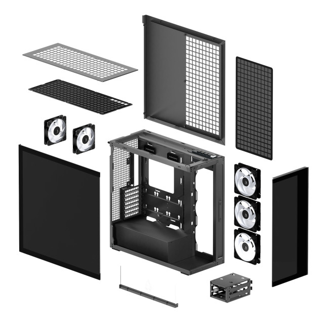 Arctic Xtender ARGB Mirror Tempered Glass Mid Tower PC Case - Black