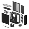 Arctic Xtender ARGB Mirror Tempered Glass w/ Vertical Mount Mid Tower PC Case - Black