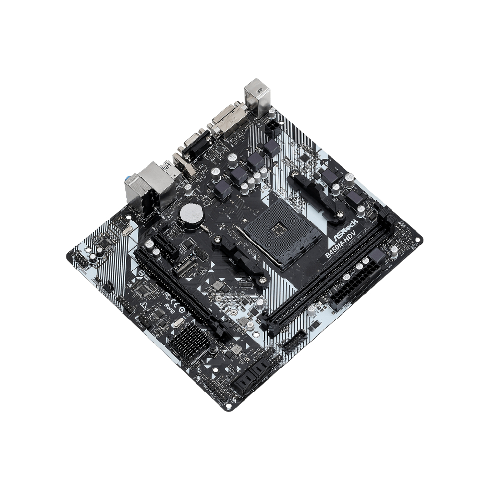 Asrock B450M-HDV AMD B450 Socket AM4 micro ATX Board