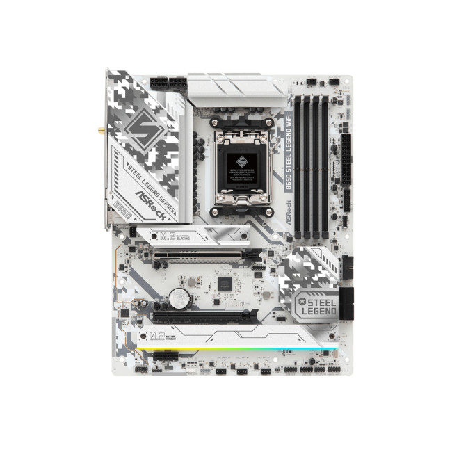 Refurbished Asrock B650 Steel Legend WiFi  ATX AMD Socket AM5 Motherboard - White