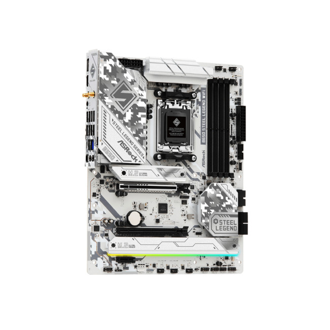 Refurbished Asrock B650 Steel Legend WiFi  ATX AMD Socket AM5 Motherboard - White