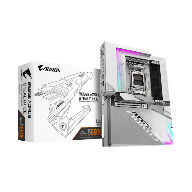 GIGABYTE B650E AORUS STEALTH ICE ATX AMD Socket Motherboard