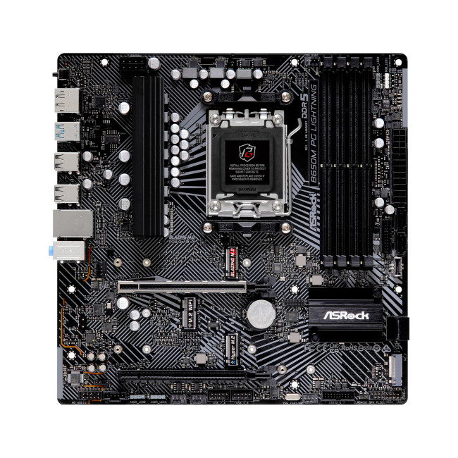 Asrock B650M PG LIGHTNING AMD B650 DDR5 Micro-ATX Socket AM5 Motherboard